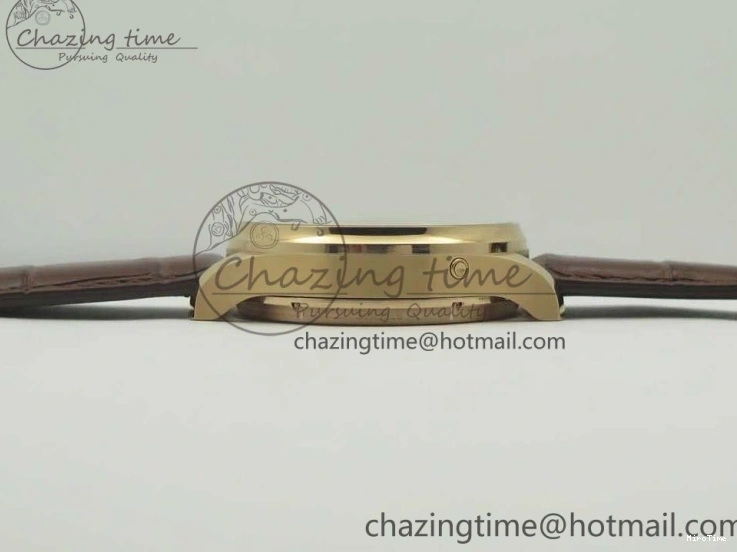 MIROTIME 0223 Portuguese Tourbillon IW504602 RG ZF Best Edition White Dial on Brown Leather Strap Stretchable 7178